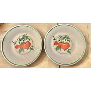 Vintage La Primula Italy Tomato Bowls S.R.L. Esculentum Ceramic Bowl Set Of 2